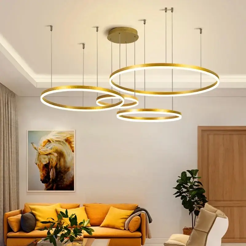 Moderner LED-Kreis-Deckenleuchter für Wohnzimmer und Schlafzimmer