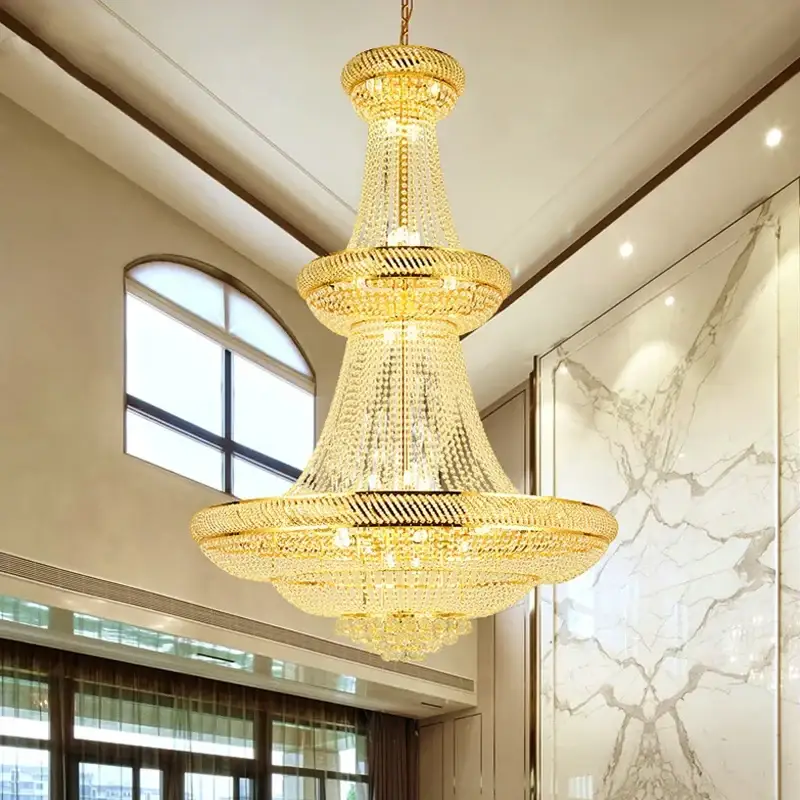 Gold Kristall Kronleuchter Empire Luxus Beleuchtung
